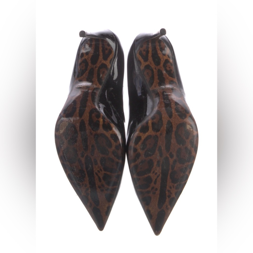 Dolce and Gabbana heels with the iconic leopard print soles.